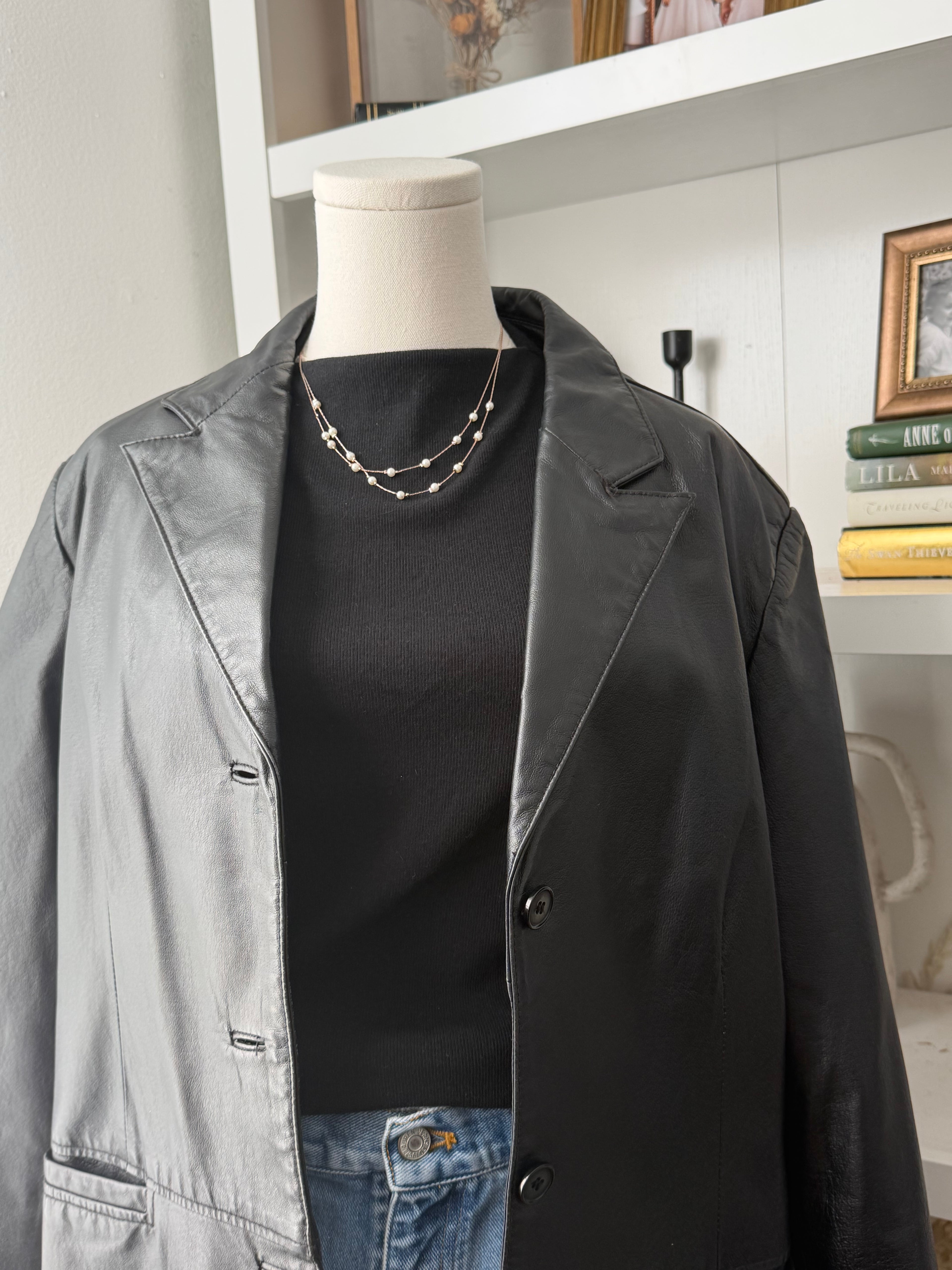 Vintage Clio 100% leather jacket size L