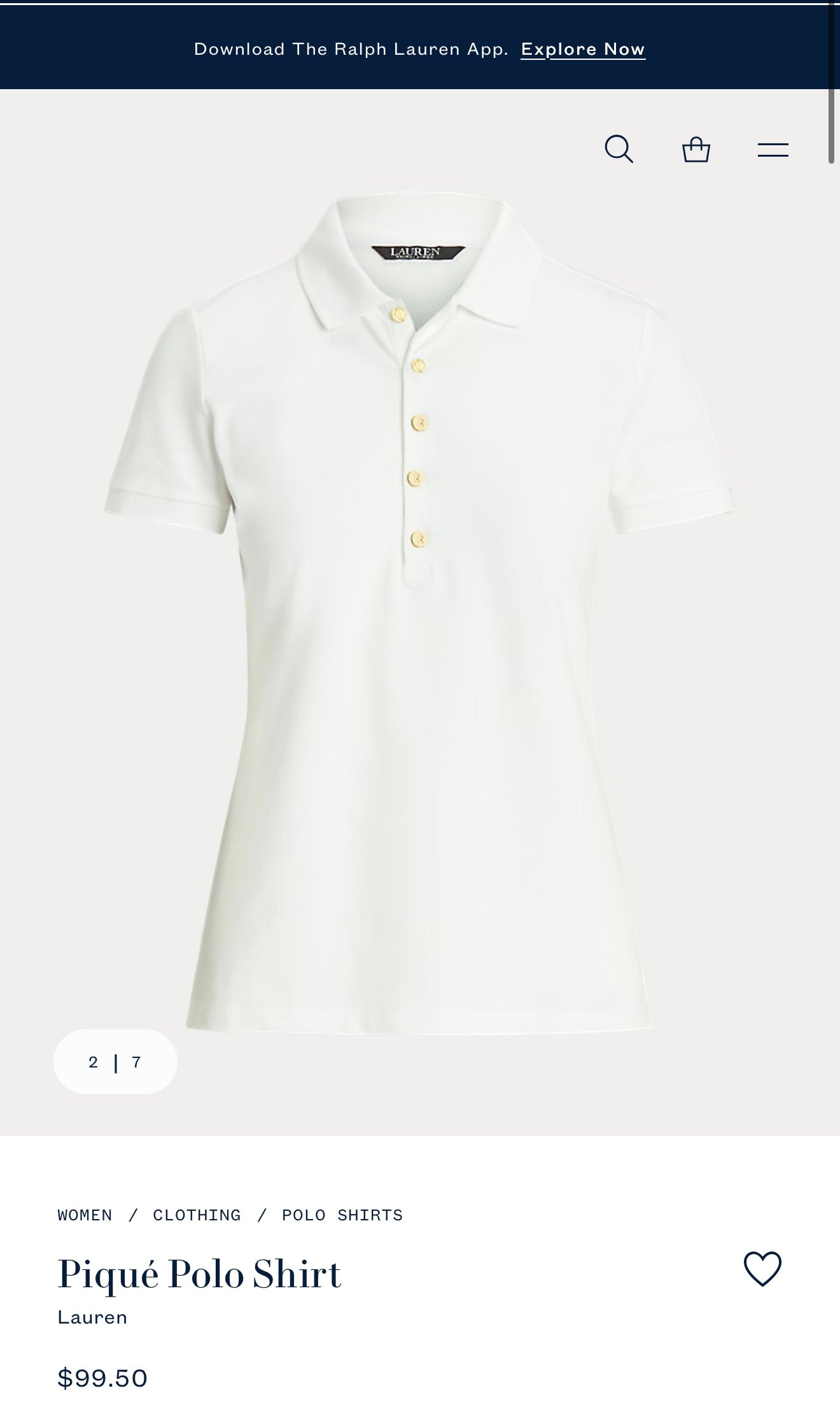 Lauren Ralph Lauren Pique Polo Shirt RETAILS $99.50