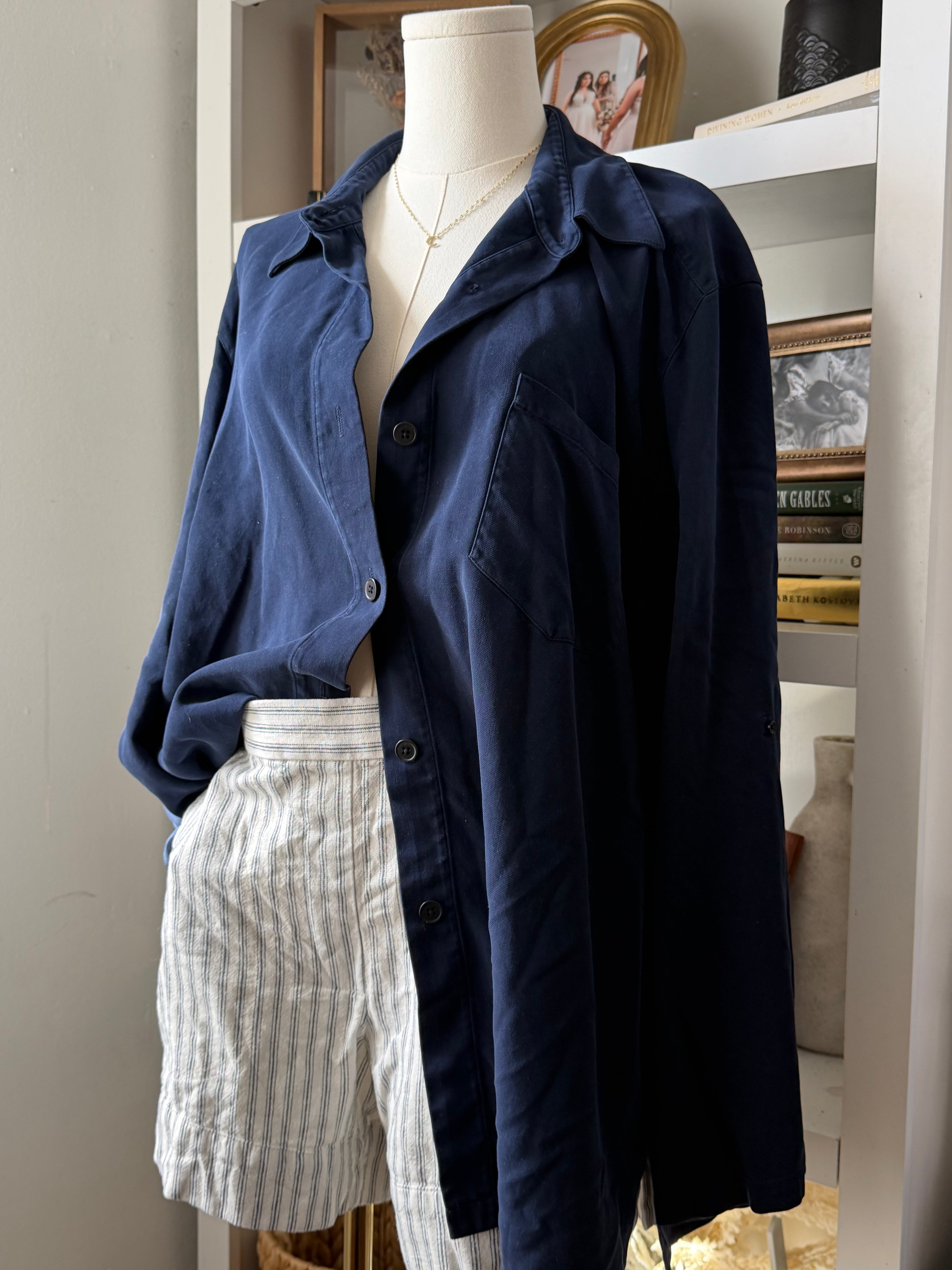 Lauren Ralph Lauren 100% Silk Button Front Long Sleeve Size 22W/XXL RETAILS FOR $150